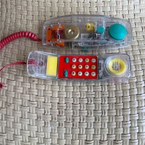 Clear Retro Unisonic Clear See Through Push Button Phone GPT 15